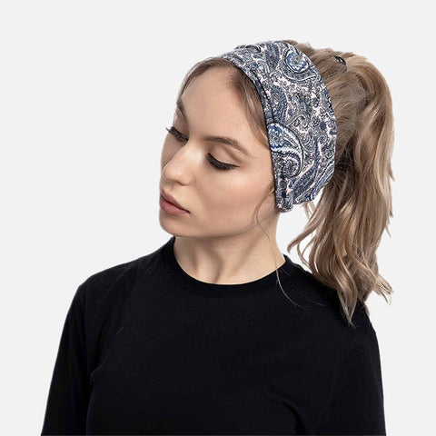 Fashion Retro Cashew Flower Print Hair Band