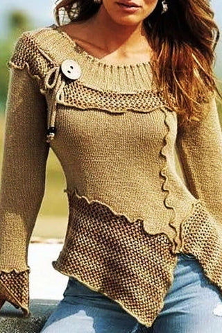 Fashion Retro Patchwork Sweater