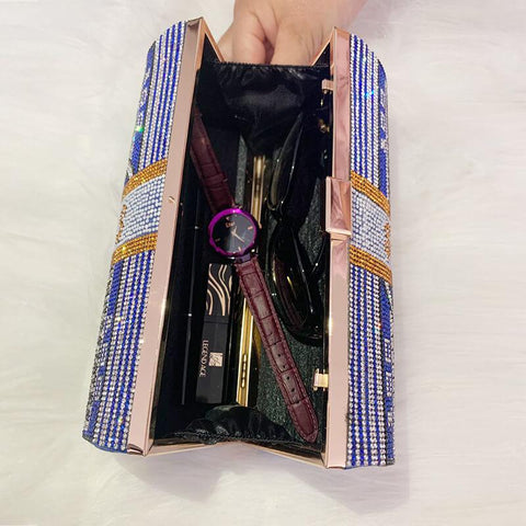 Fashion Rhinestone Decorative Crossbody Bag