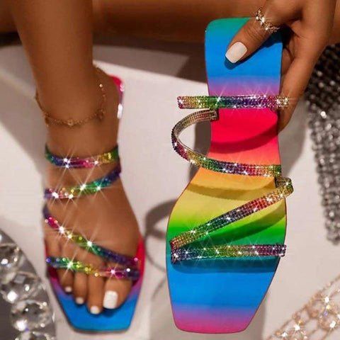 Fashion Rhinestone Decorative Sandals