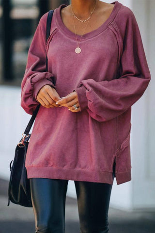 Fashion Round Neck Backless Loose Top