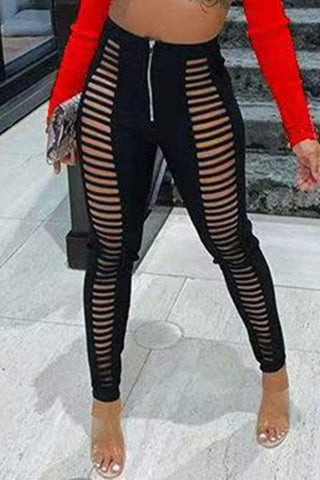 Fashion Sexy Hollowed Out Skinny Trousers