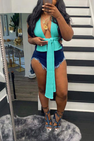 Fashion Sexy Solid Color Sweater Vest
