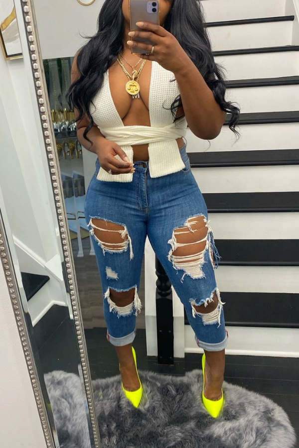 Fashion Sexy Solid Color Sweater Vest