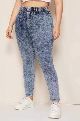 Fashion Snowflake Denim Pants