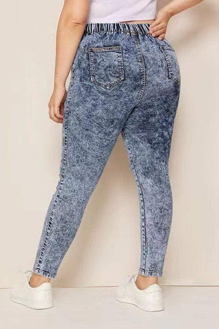 Fashion Snowflake Denim Pants