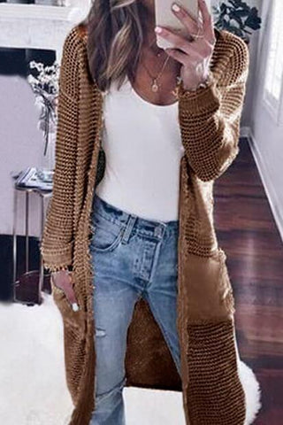 Fashion Solid Color Casual Knit Cardigan Sweater