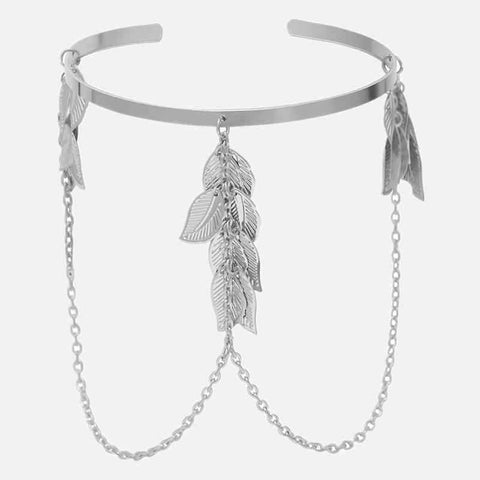 Leaf Tassel Chain Adjustable Arm Bracelet