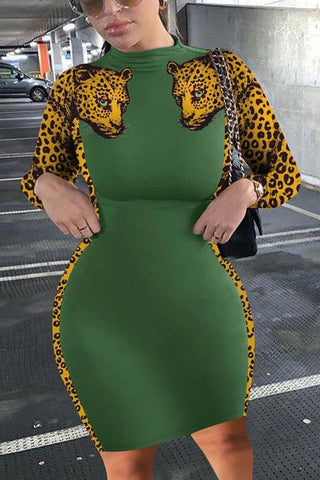 Sexy Leopard Print Slim Dress