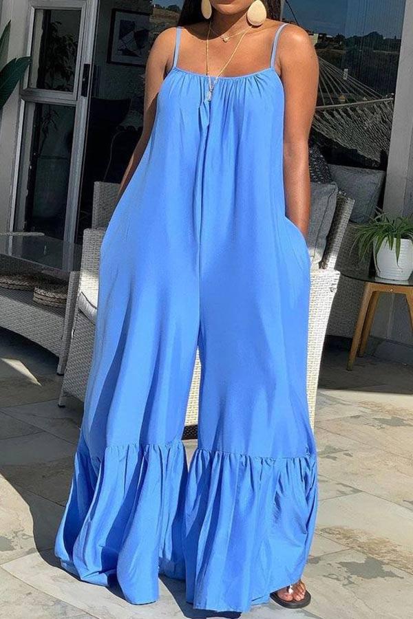Sexy Loose Plus Size Flare Jumpsuits