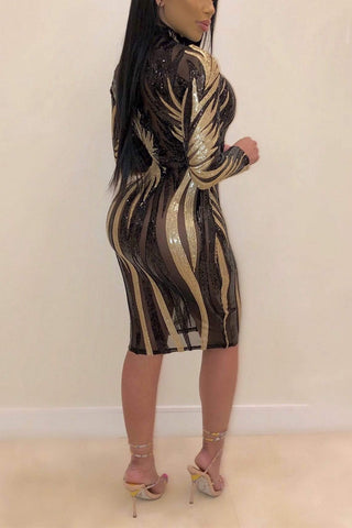 Sexy Perspective Beads Dress