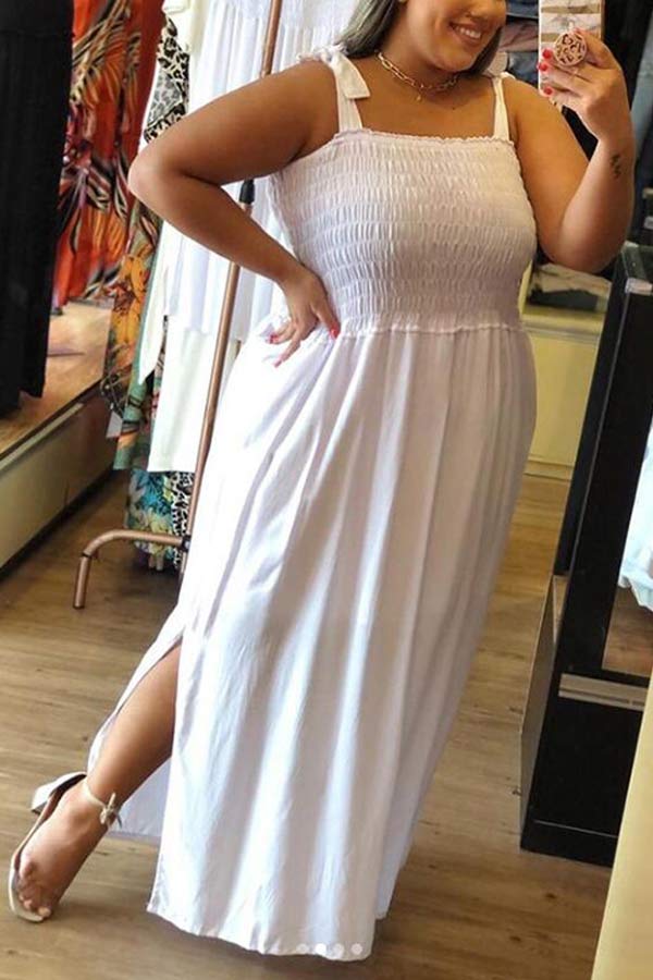 Sexy Sling Plus Size Beach Maxi Dress