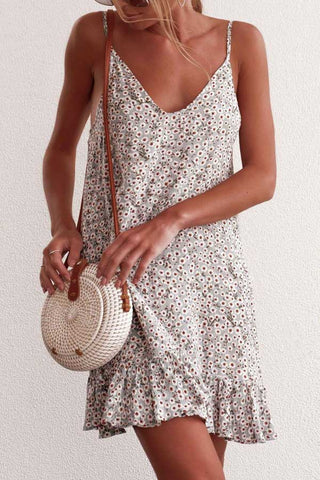 Sexy Summer Sling Floral Print Dress
