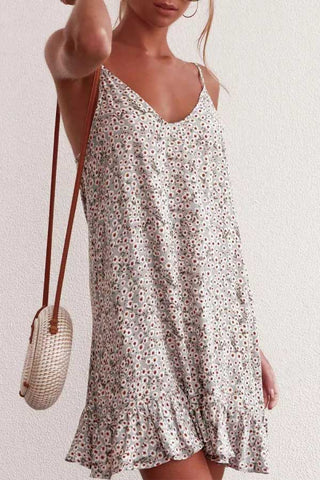 Sexy Summer Sling Floral Print Dress