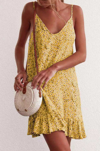 Sexy Summer Sling Floral Print Dress