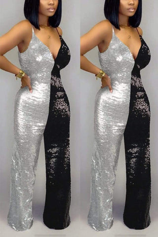 Sexy V-Neck Open Back Sling Jumpsuit